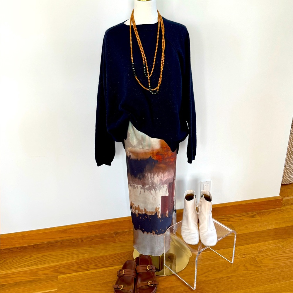 Elegant Multicolor Women's  Silk Skirt
